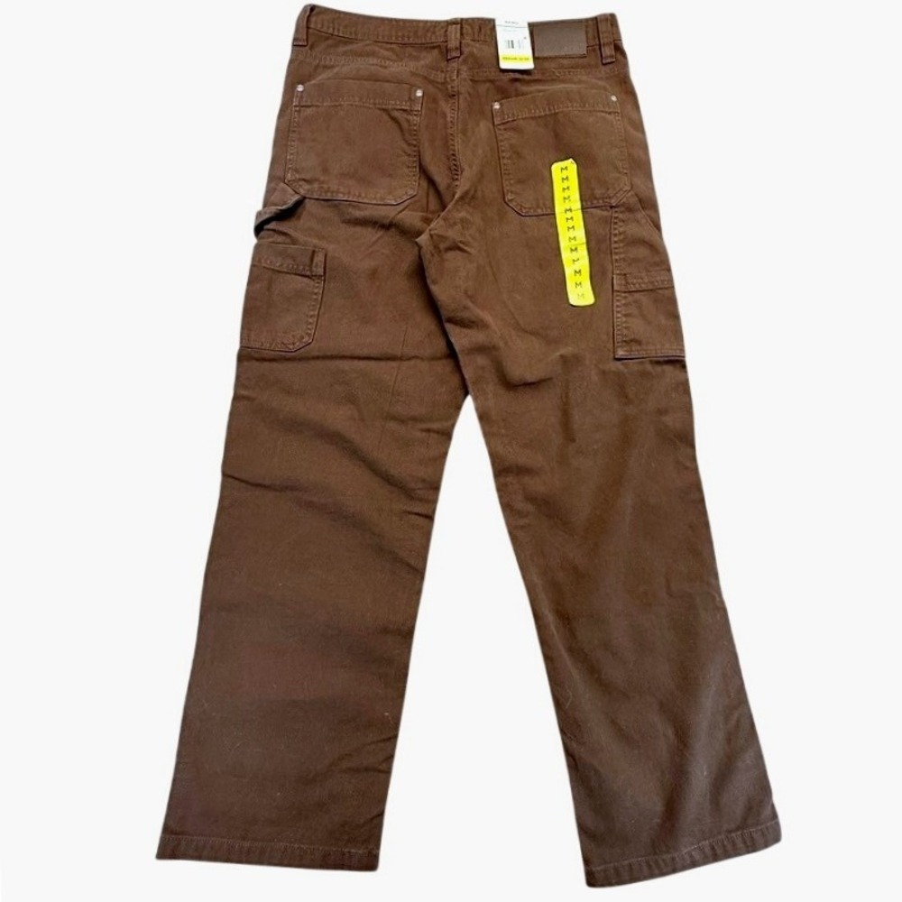 Aeropostale Mens Medium 32-34 Brown Carpenter Pants Canvas Utility Workwear NEW